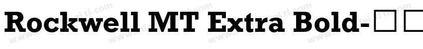 Rockwell MT Extra Bold字体转换